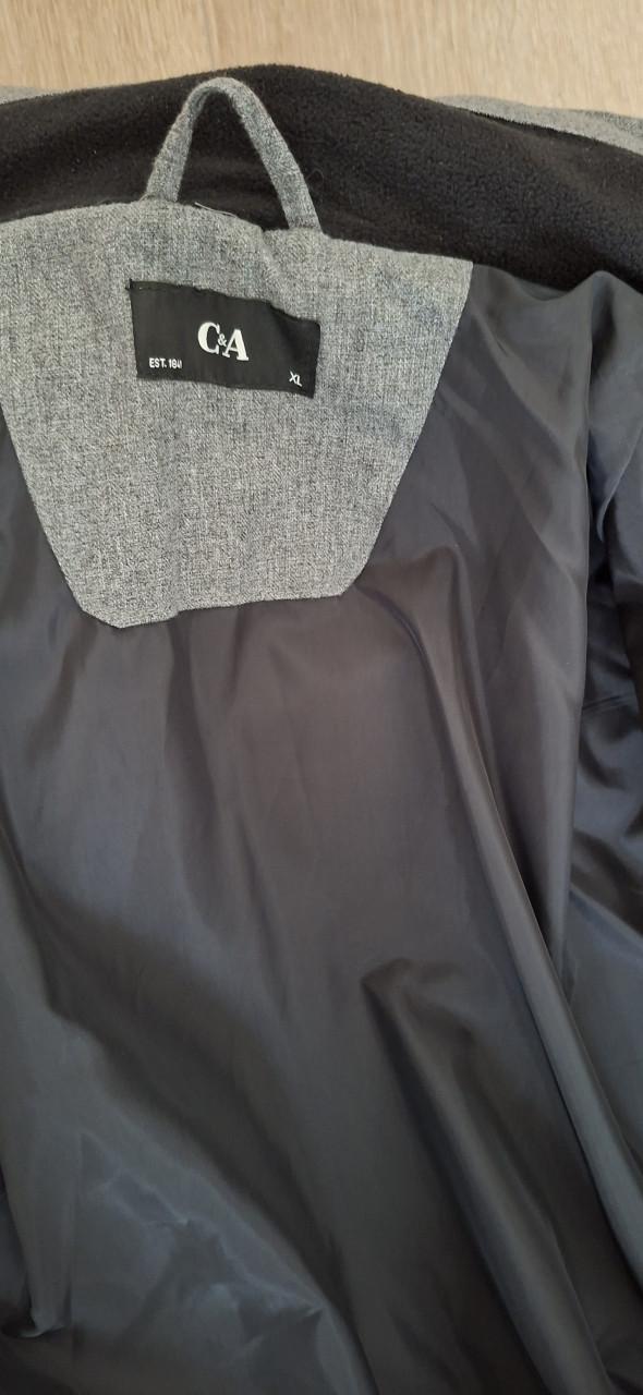 Nieuwe winterjas, grijs, mt xl van c&a