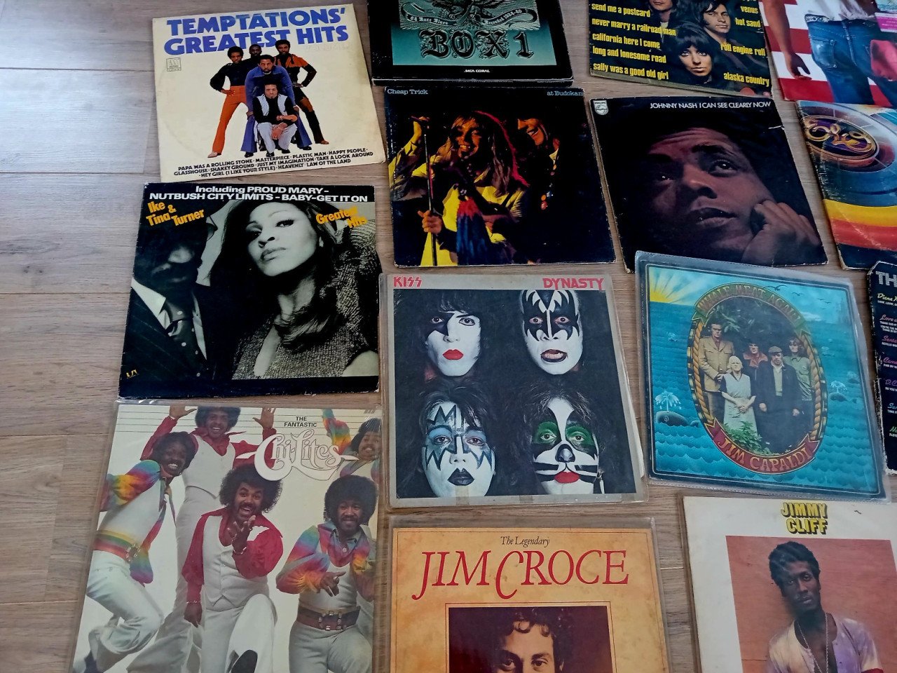 15 LP's  dubbel Lp's. KISS, BRUCE, SHOCKING BLEU,  JIM CROCE