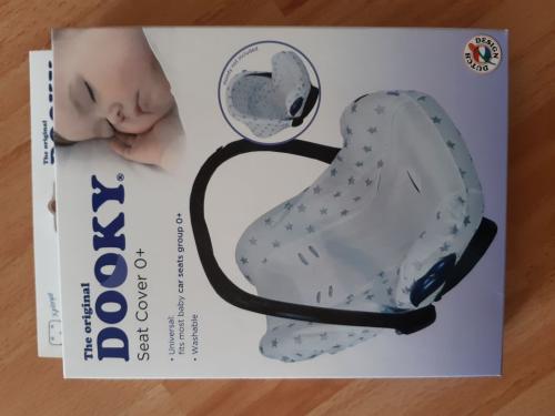 Dooky Seat Cover 0+ Autostoel hoes - wit/sterren