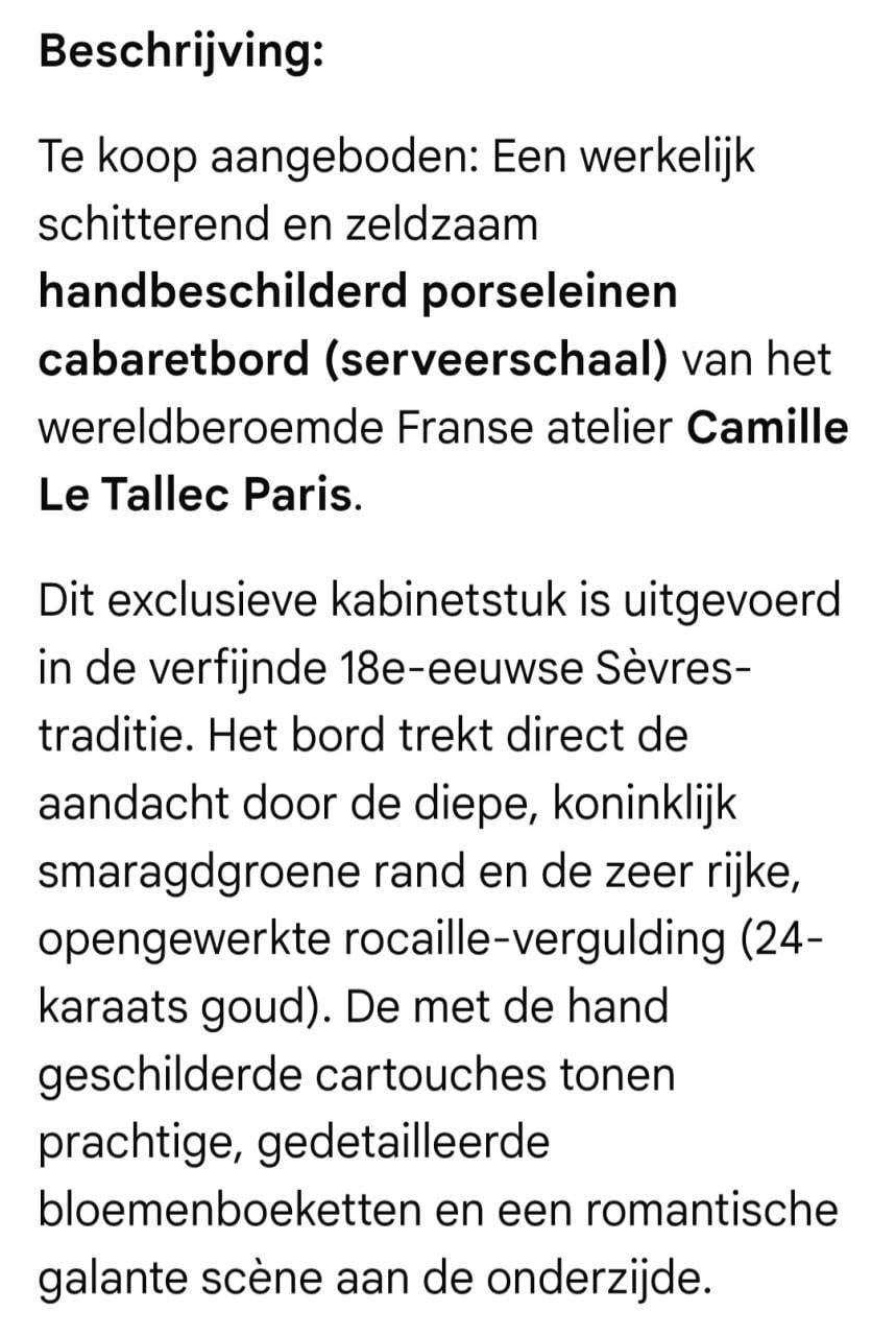 Uniek: bordje. Verzamel item.