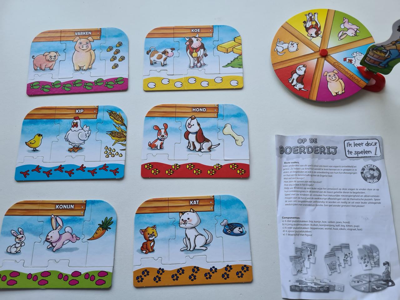 Clementoni Op de Boerderij educatieve puzzelset 3-5 jaar