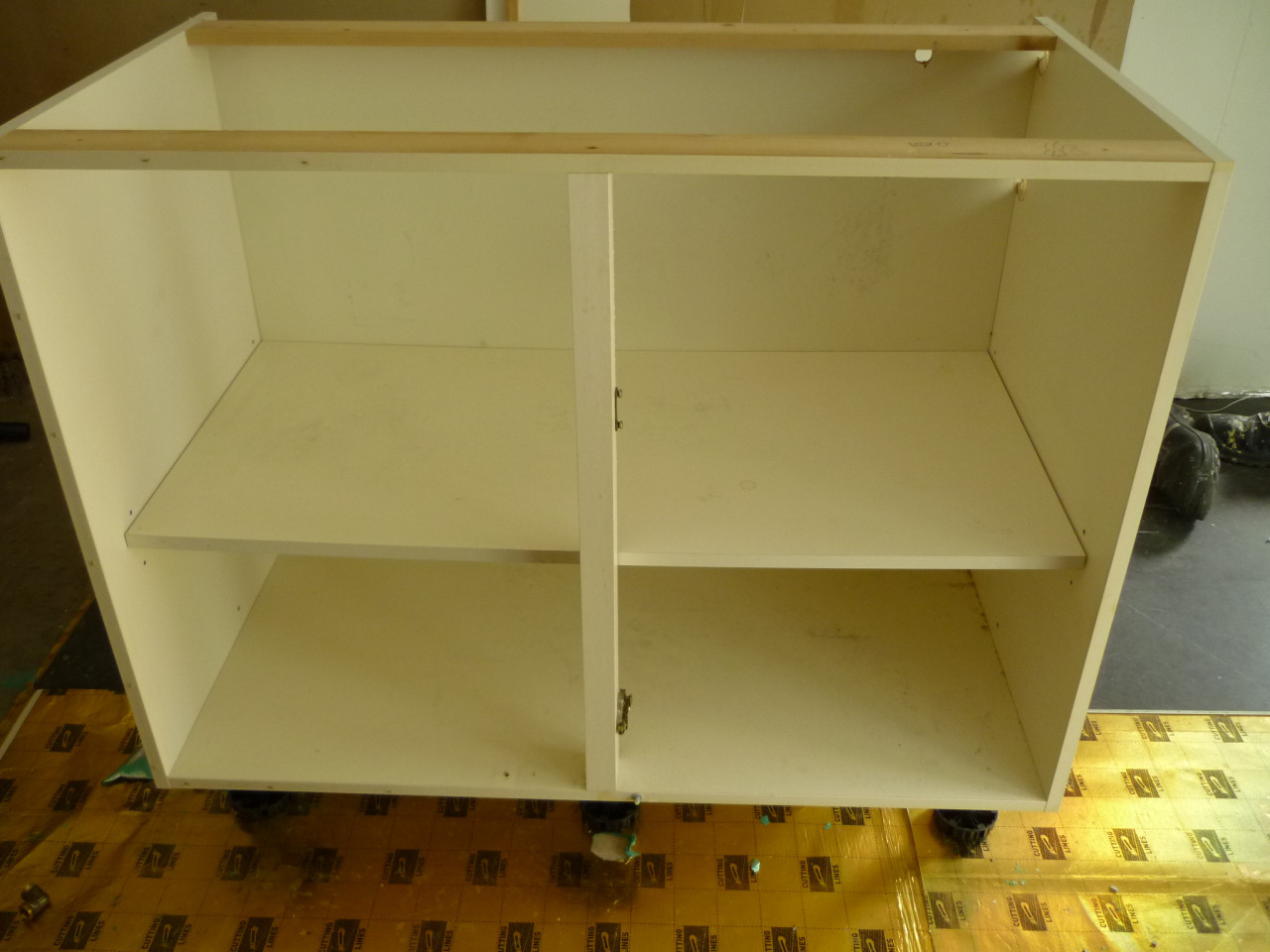 Onderkast 100 cm breed hoekkast met plank en deur, spoelbak