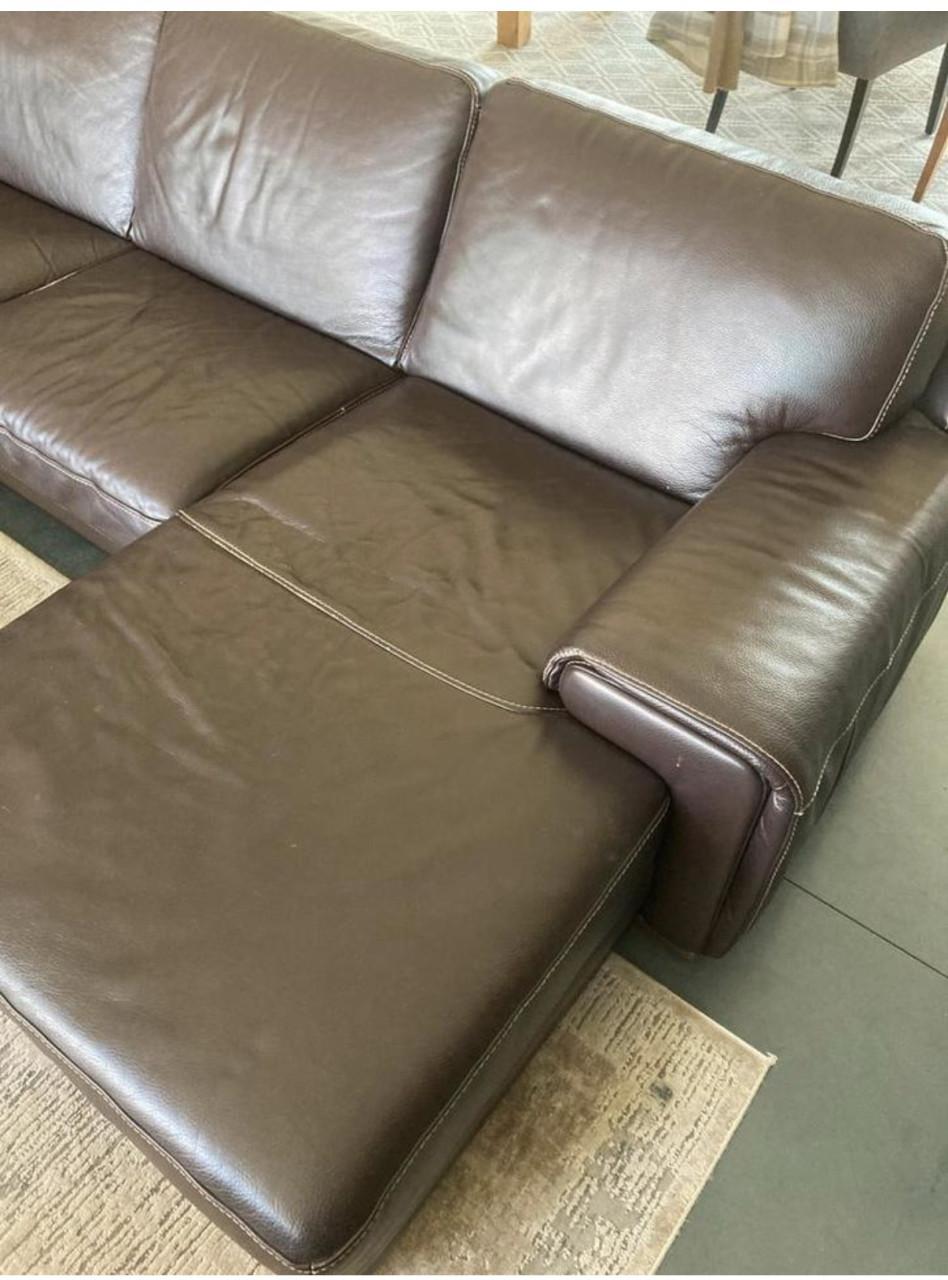 Lederen bank donkerbruin Merk Natuzzi