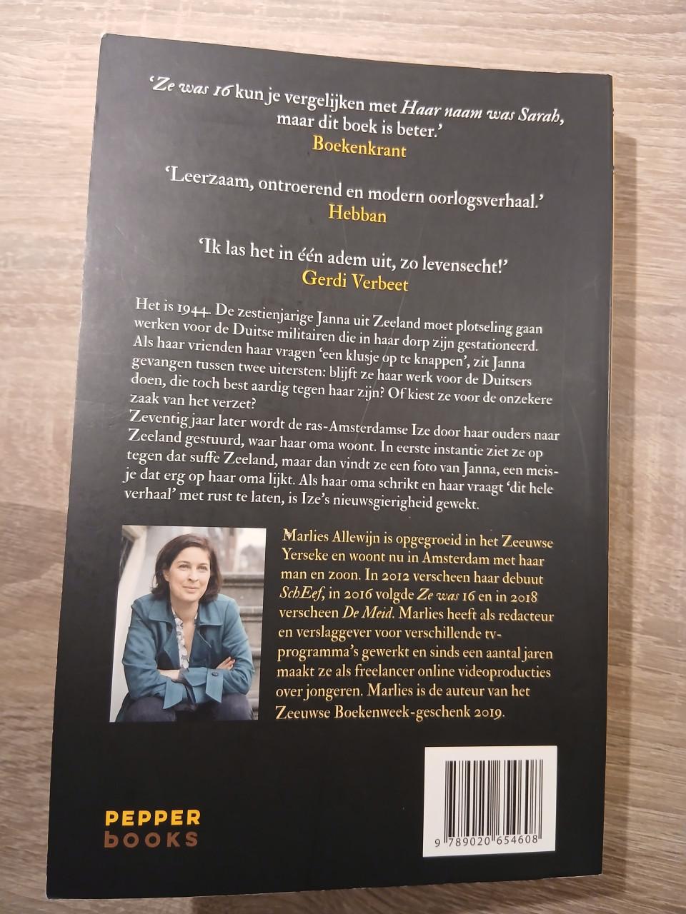 Boek: ze was 16, Marlies Allewijn (in Zeeland)