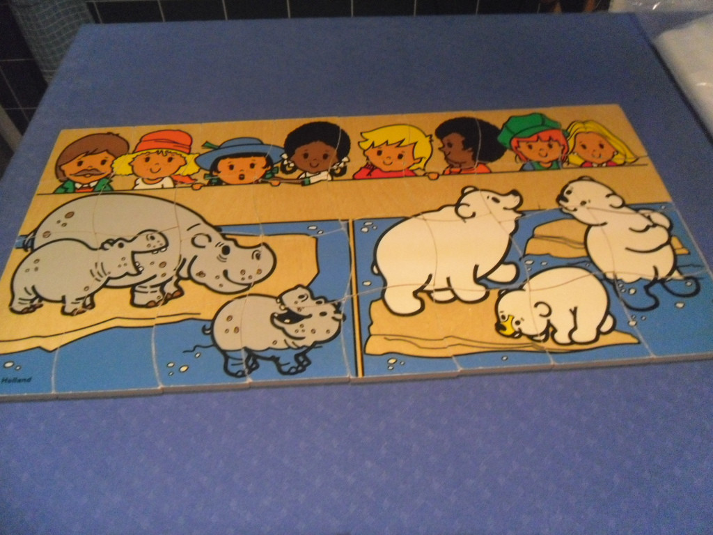 GROTE HOUTEN PUZZEL IN KIST 60 X 90 CM IN 3 DELEN