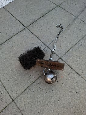 Schorsteenveegset.