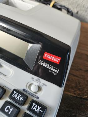 Zgan Staples 12-cijferige printende rekenmachine.werkende staat