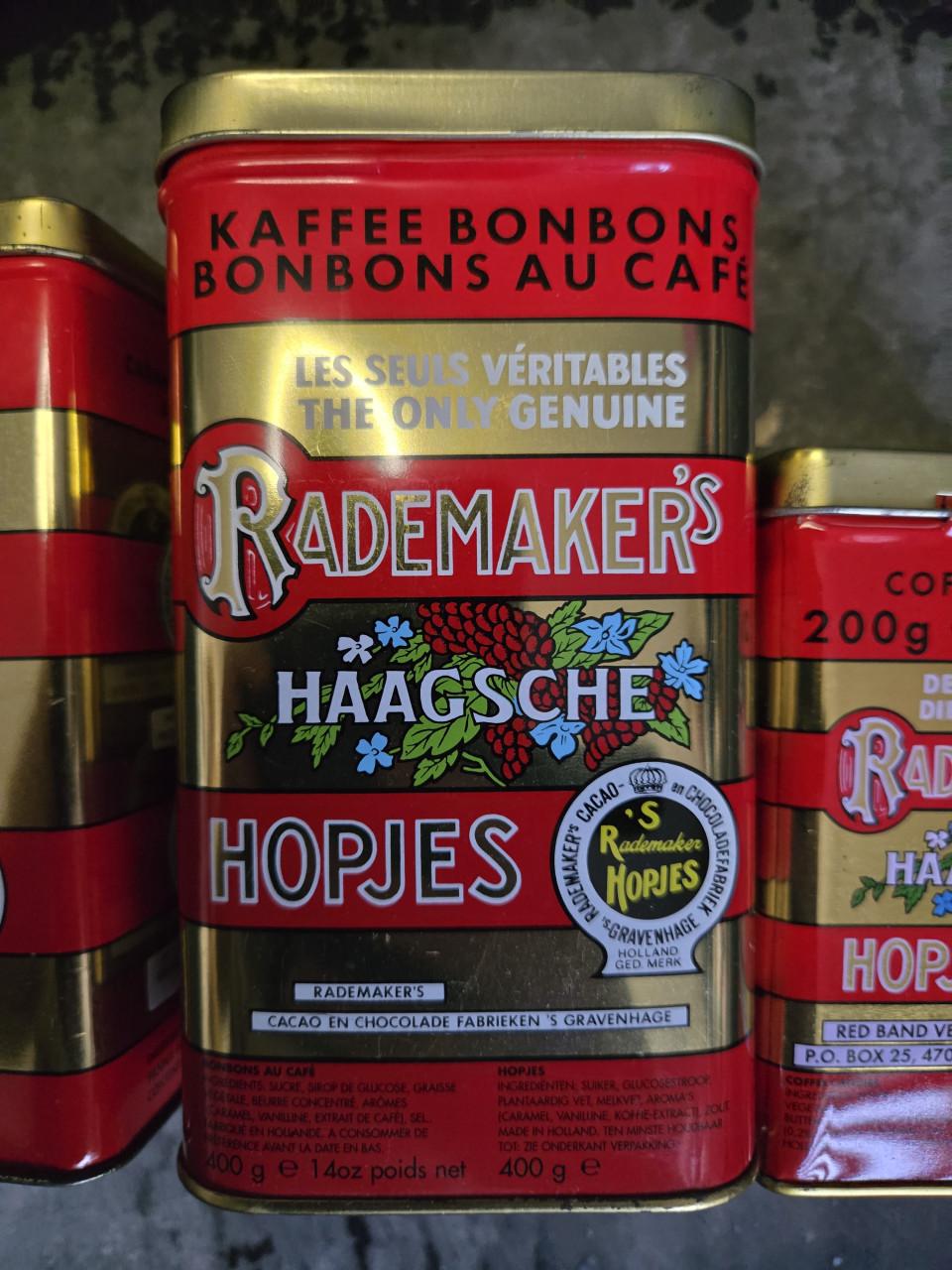 Verzameling 3 vintage blikken van Rademaker's Haagsche Hopjes,
