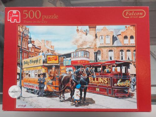 Puzzel Trams in the city