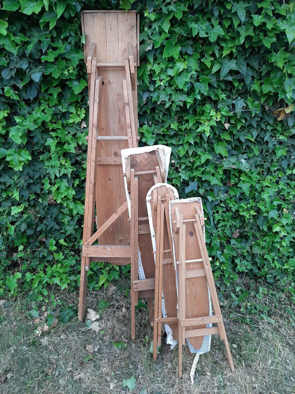Oude houten strijkplanken 5 stuks