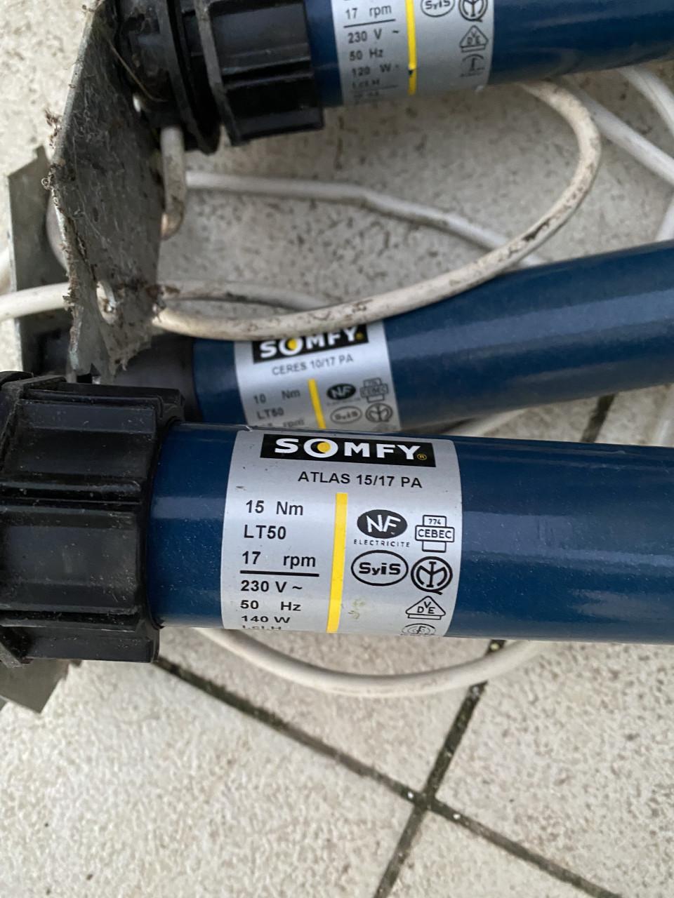3 stuks Somfy rolluikmotoren