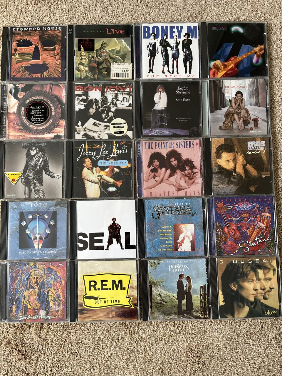 Partij diverse populaire cd's (circa 100 stuks)