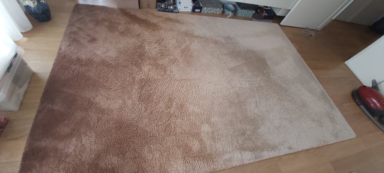 Vloerkleed 340x220cm crème gemelleerd