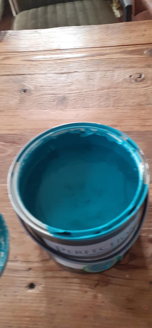Turquoise blauwe muurverf (Lagune blauw)