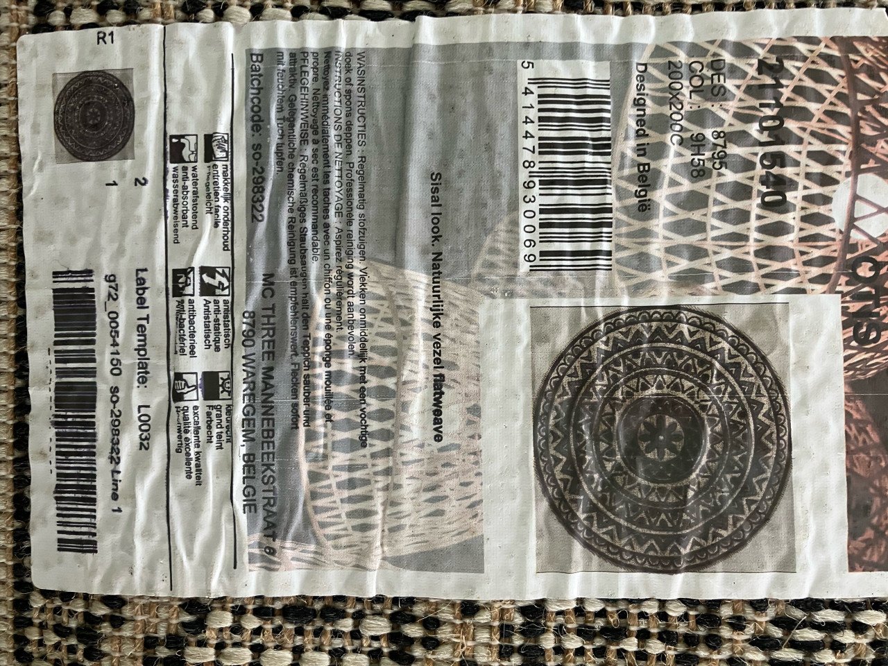 Vloerkleed, rond 2 meter