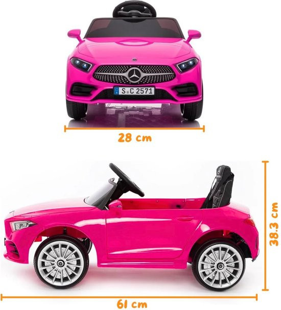 Mercedes CLS350 - Elektrische Kinderauto 12V - 1 tot 5 jaar - Roze
