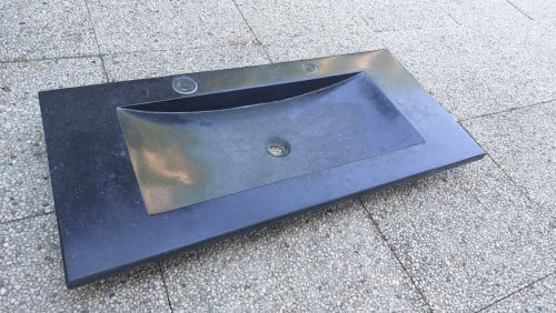 Granieten wasbak voor badmeubel