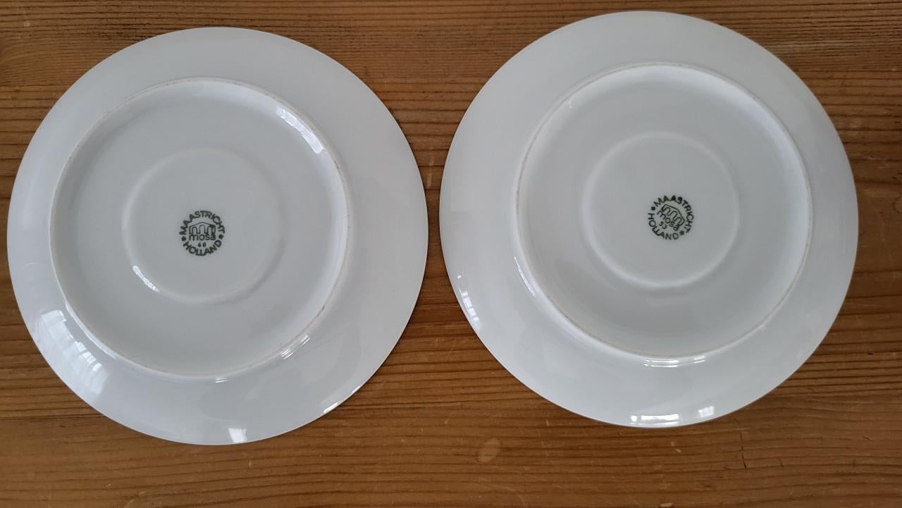 Set van 2 kop en schotels Mosa Maastricht voor Douwe Egberts