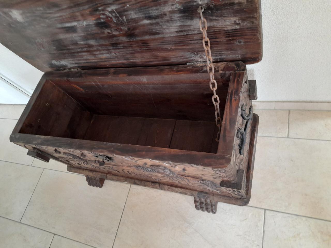 Prachtige dekenkist / scheepskist (in goede nette staat )