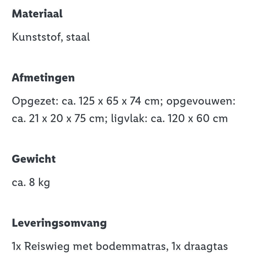 Campingbedje, logeerbed, lupilu, campingbed, reiswieg, mintgroen grijs,