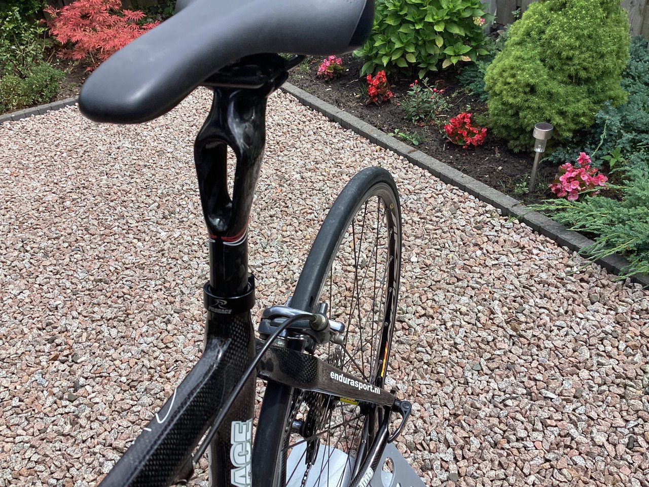 Carbon Prorace Viper racefiets 52.5 cm, c/t sloping frame, in nette staat.