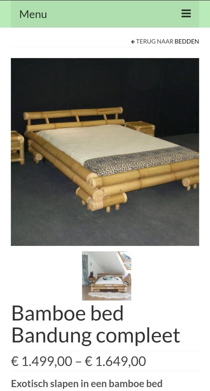 Bamboe 2-persoonsbed