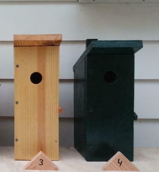 Prachtige nieuwe vogelhuisjes! Vogelhuis groen, hout, nieuw!