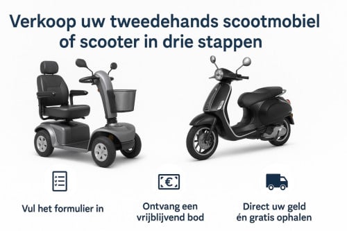 Verkoop uw tweedehands scootmobiel of scooter in drie stappen