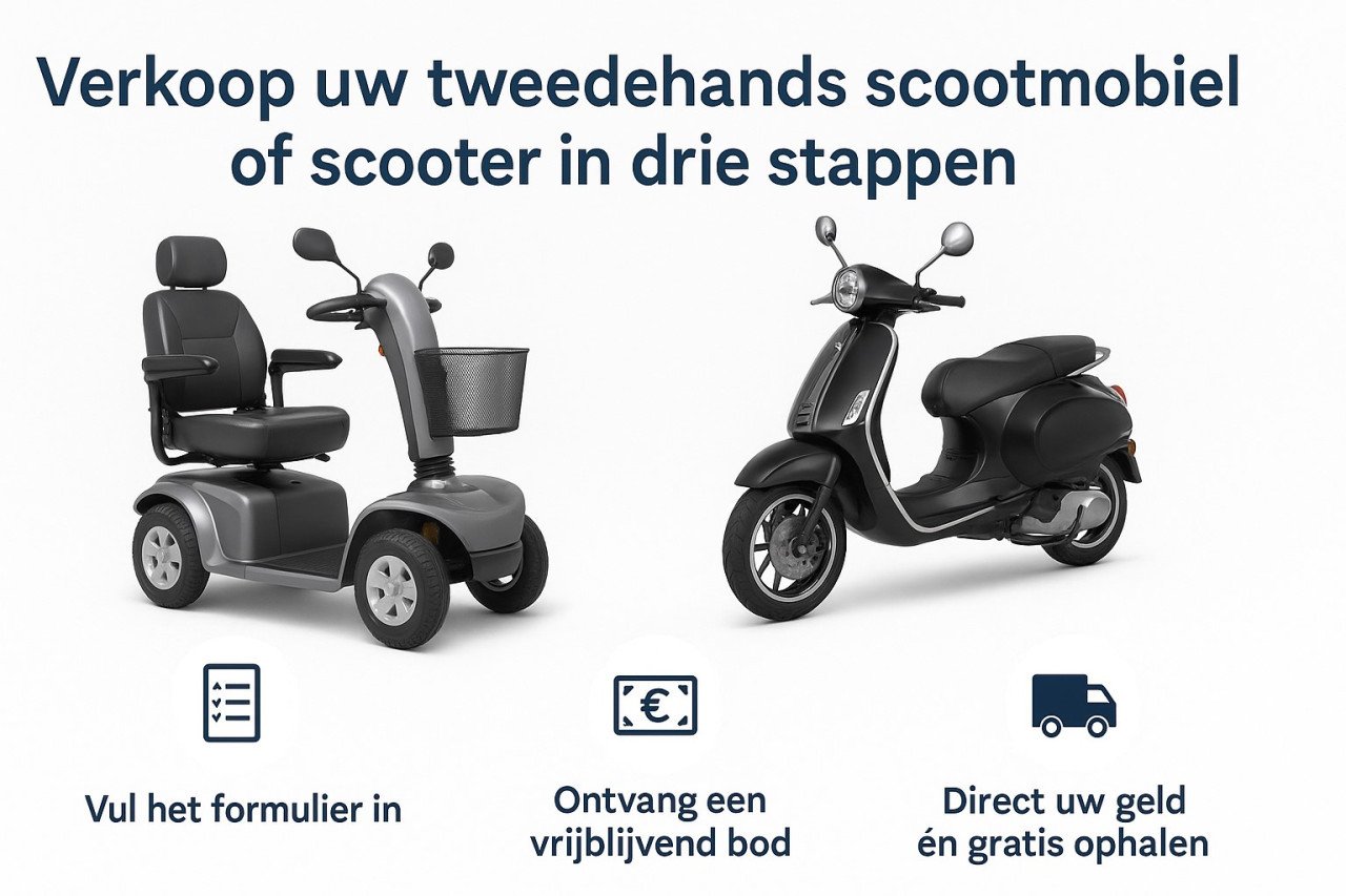 Verkoop uw tweedehands scootmobiel of scooter in drie stappen