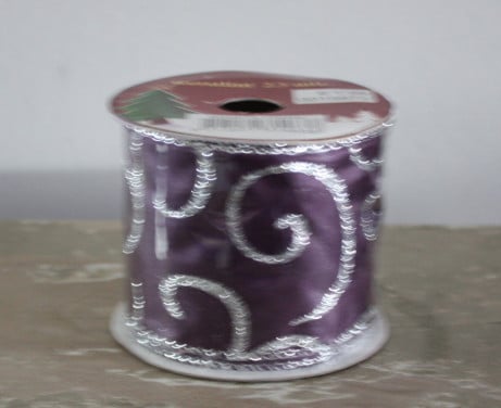 Nieuw paars lint met zilvere glitters 2m-50cm breed