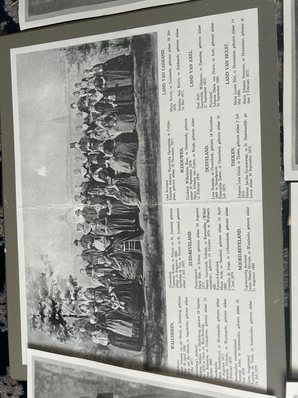 Verzameling platen zeeuwsche klederdracht 1894