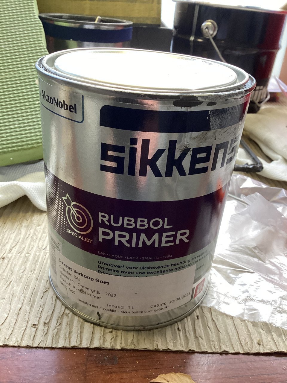 3x1L Sikkens ral 7022 mooi ombergrijs €75