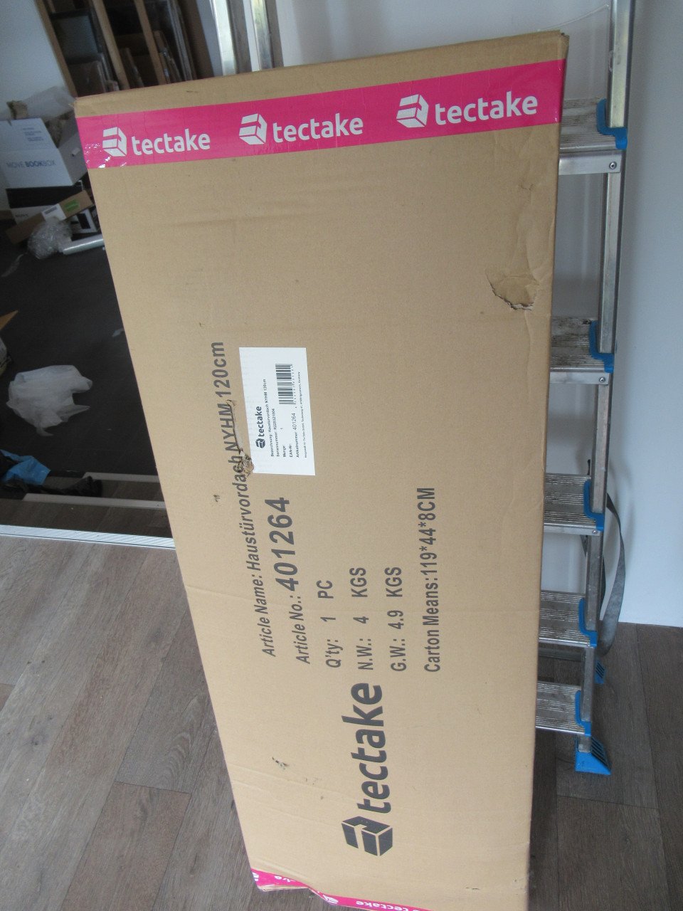 Afdakje voor voor boven een buitendeur