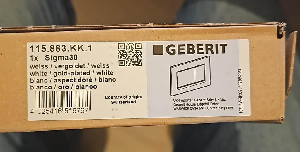 Geberit drukknop voor toilet