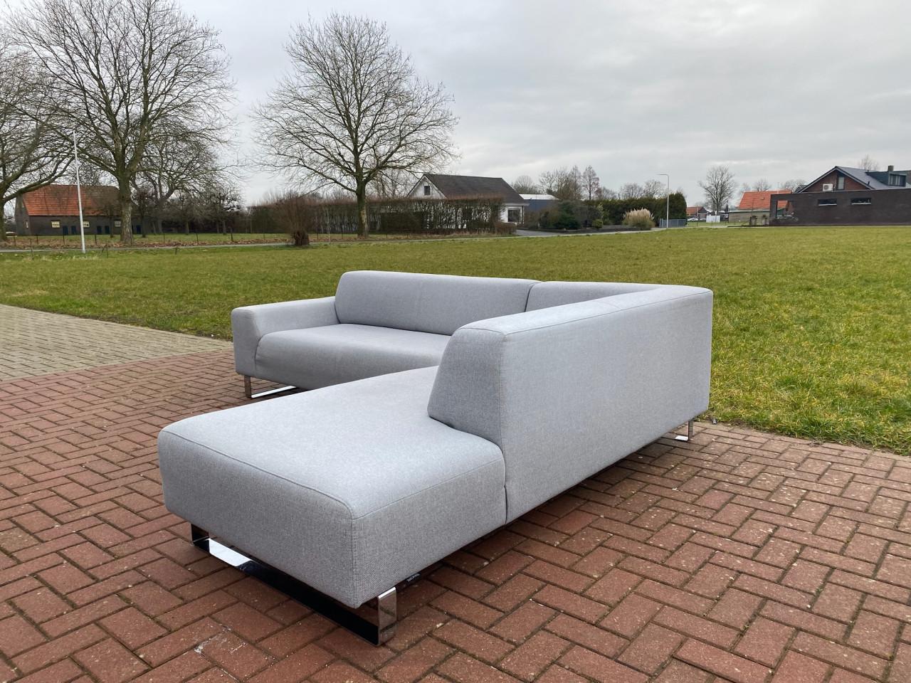 Montel Grijze Stoffen Hoekbank –  Gratis Levering NL
