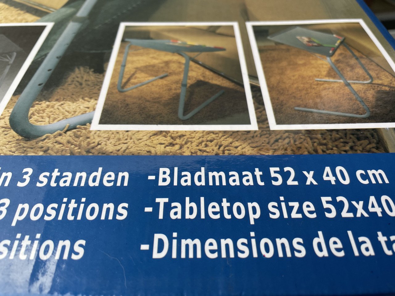 Multifunctionele bijzettafel - Bedtafel – Laptoptafel – Inklapbaar
