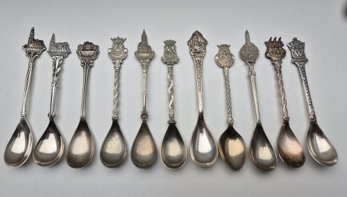 Theelepeltjes verzilverd 11x