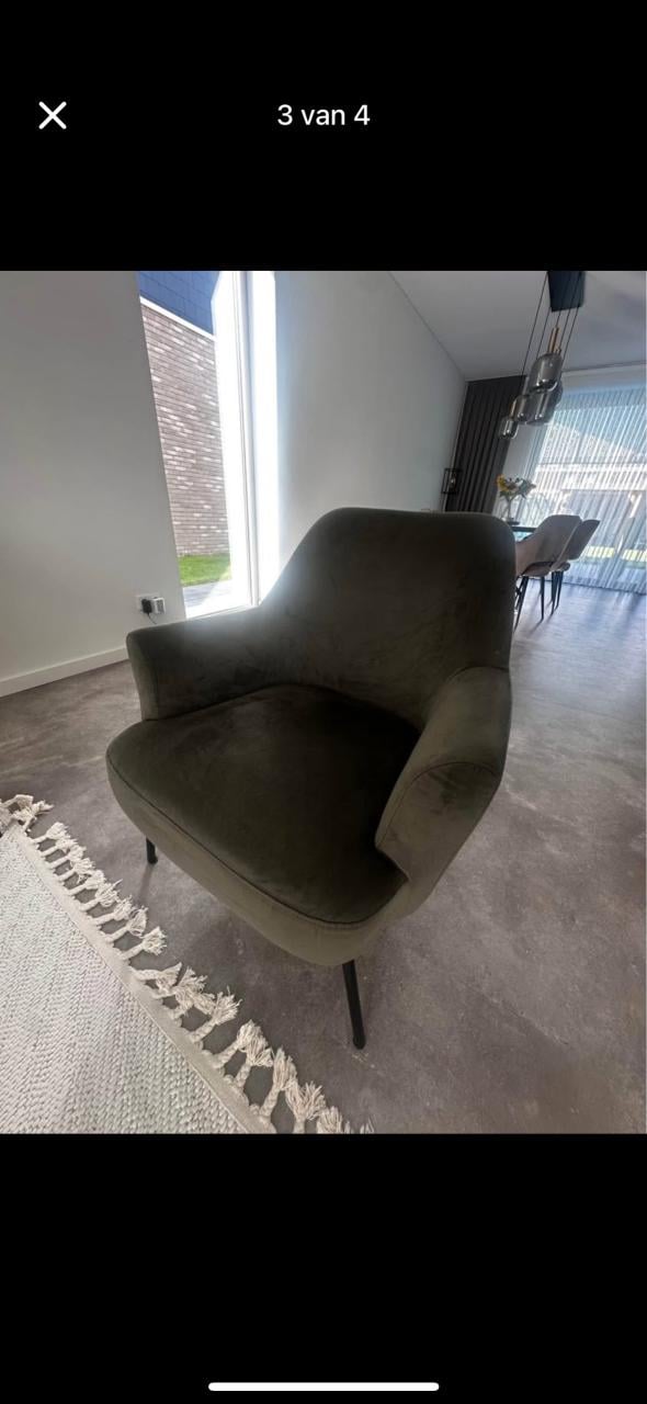 Bank met eventueel bijpassende fauteuils 2x