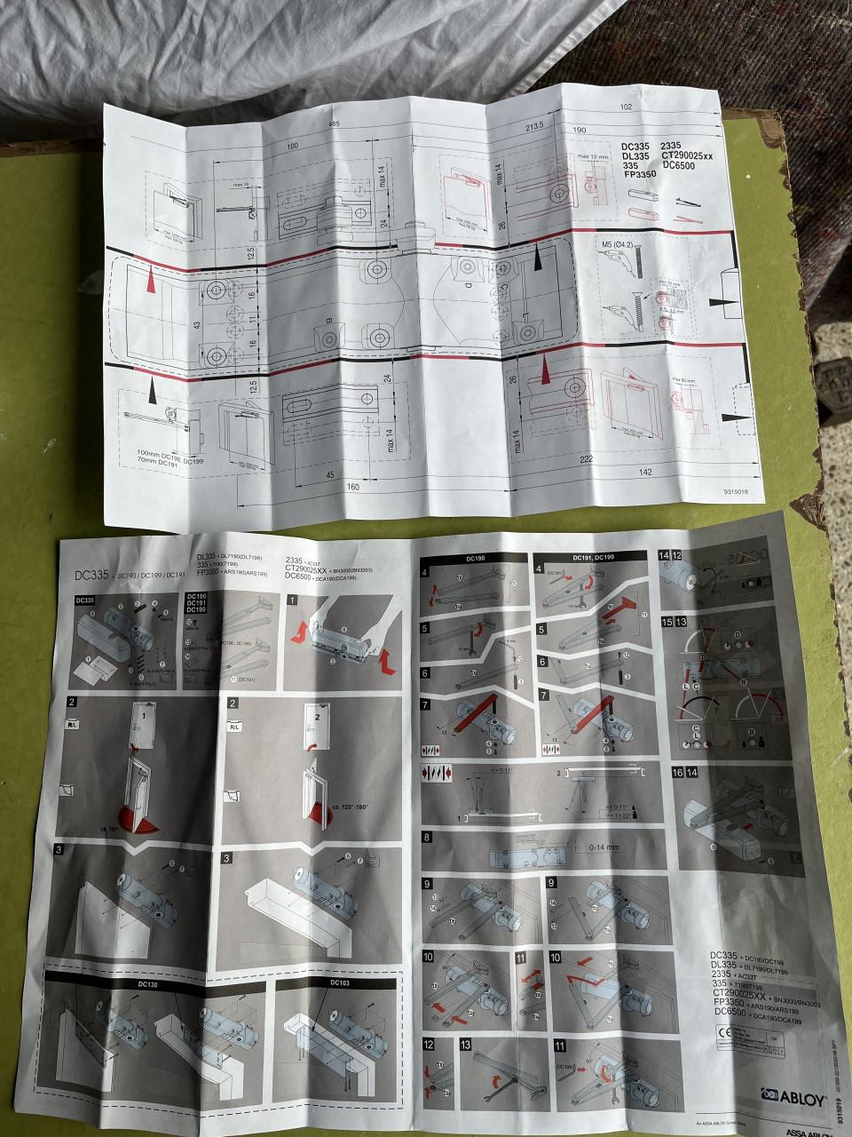 Deurdrangers BUVA, type DC-335 met schaararm DC-190 NIEUW