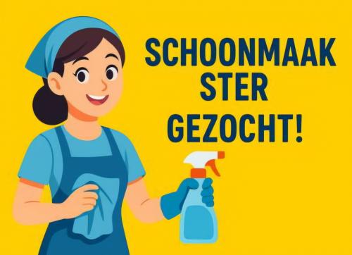 Huishoudelijke hulp / schoonmaakster gezocht