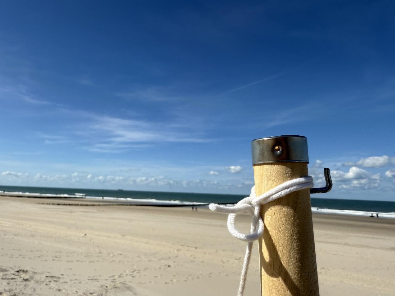 Stevig strand windscherm grijs