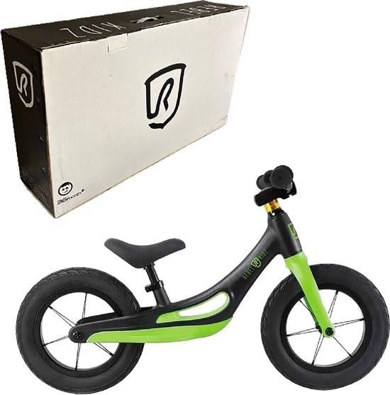 Stoere loopfiets in zwart/blauw en zwart/groen