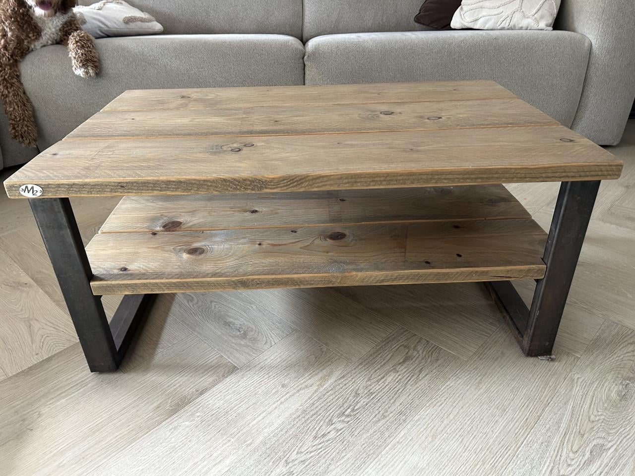 Steigerhouten salontafel