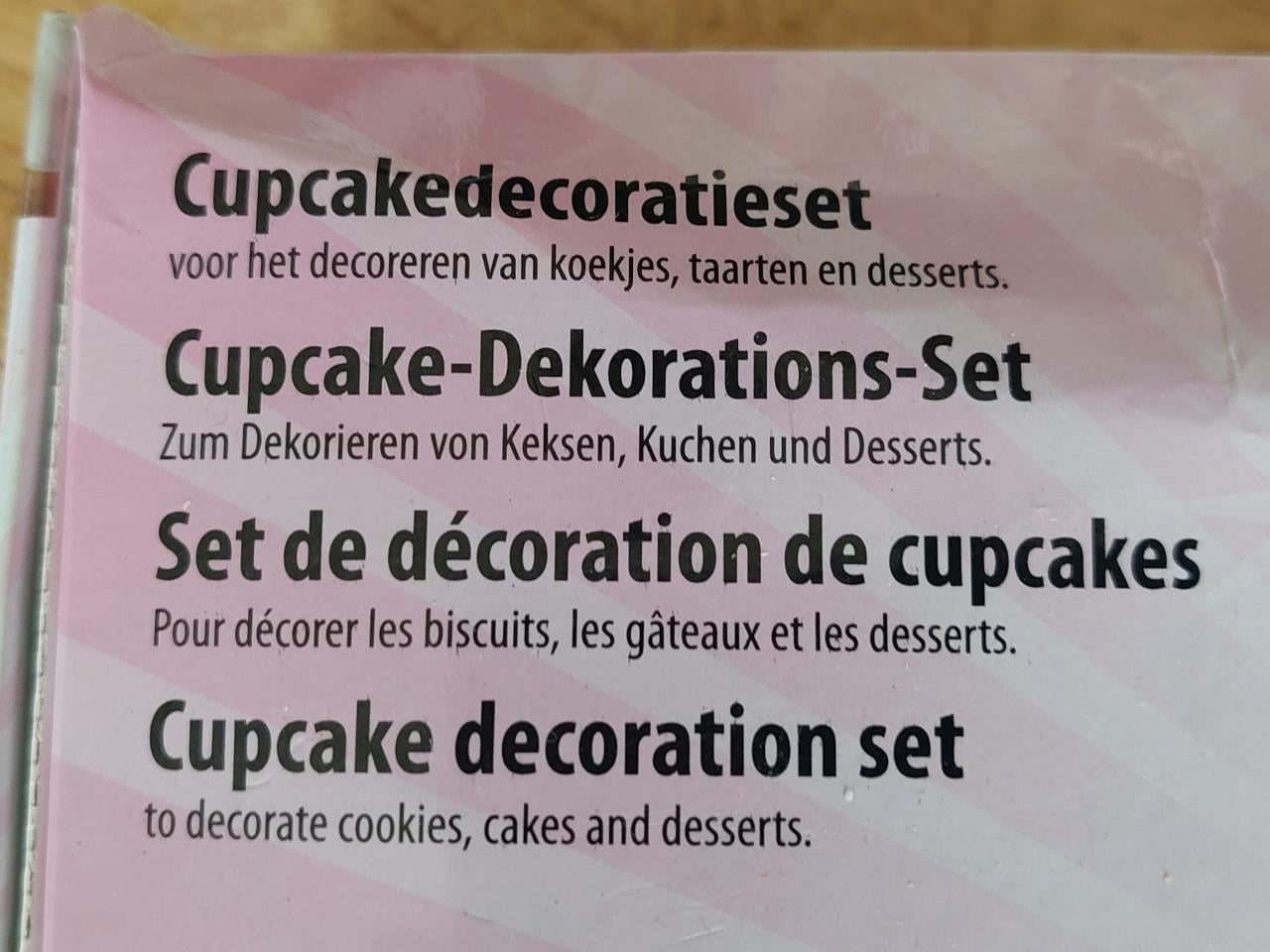 Nieuwe cupcake decoratieset