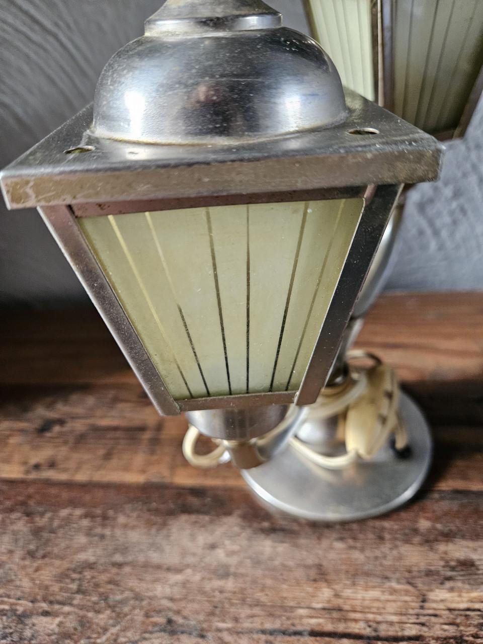Antieke jaren 60 lantaarn tafellamp puntgaaf item