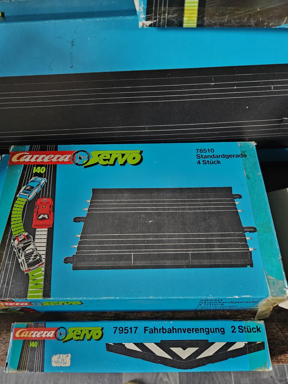 Grote vintage set Carrera Servo 140 racebaan onderdelen-