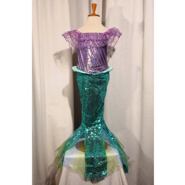 Nieuw ! Maat 164 Mooie Groene Prinses Ariël Zeemeermin Jurk