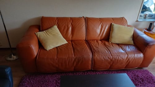 Natuzzi bank 3pers. leder