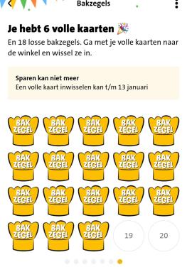 Jumbo bakzegels 6 volle kaarten