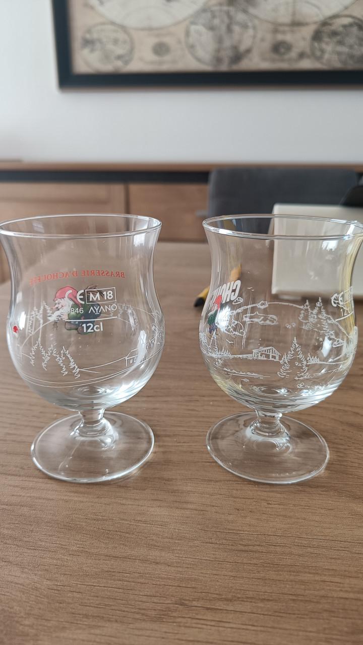 2 la Chouffe glazen 12cl